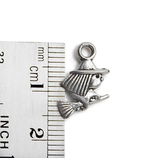 Dije Bruja Estilo Tibetano Tono Plata Envejecida 15.6x10mm | 10 uds