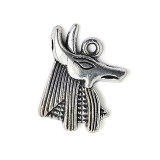 Dije Anubis Dios Egipcio Estilo Tibetano Tono Plata Envejecida 20x15mm | 5 uds