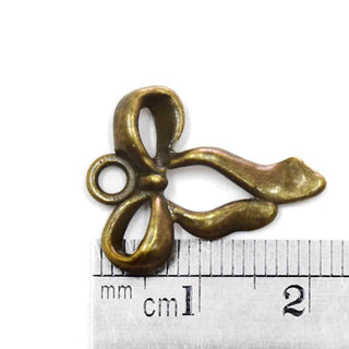 Dije Lazo / Cinta Estilo Tibetano Tono Bronce Envejecido 23x18x4mm | 4 uds