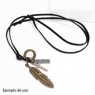 Maxi Dije Pluma Tono Bronce Envejecido 61x15x3mm | 1 ud