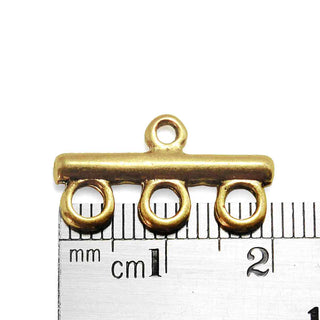 Conector Barra Distribuidora 3 Hilos Tono Oro Envejecido 21.5x11x3mm | 8 uds