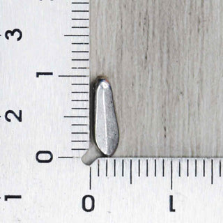 Dije Trapezoide Simétrico Estilo Tibetano Tono Plata Envejecida 10x3.5mm | 6 uds
