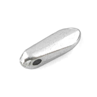 Dije Trapezoide Simétrico Estilo Tibetano Tono Plata Envejecida 10x3.5mm | 6 uds