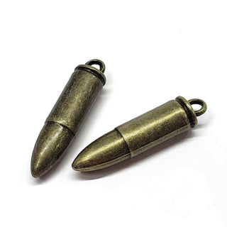 Dije Bala Tono Bronce Envejecido 35x9x8mm | 1 ud