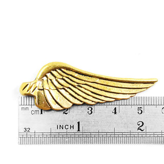 Maxi Dije Alas de Ángel de Aleación Tono Oro Envejecido 55x29mm | 1 ud