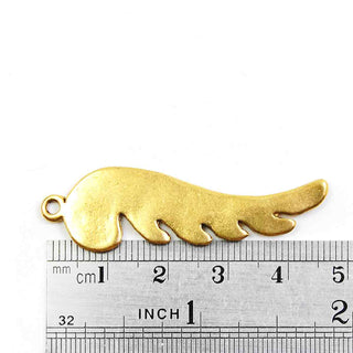 Maxi Dije Ala de Ángel de Aleación Tono Oro Envejecido 49x14mm | 2 uds