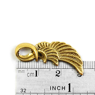 Dije Alas de Ángel de Aleación Tono Oro Envejecido 32x11mm | 3 uds