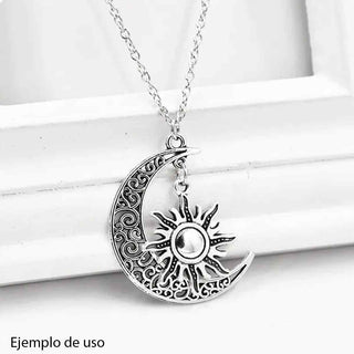 Maxi Dije Sol Radiante Estilo Tibetano Tono Plata Envejecida 28.5x23mm | 5 uds