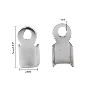 Tapacinta Pequeño de Hierro Tono Platino 6×3×1 mm | 5 gr