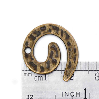 Dije Espiral Estilo Tibetano Tono Bronce Envejecido 21x20x1.5mm | 6 uds