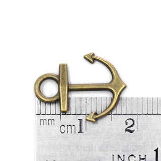 Dije Ancla Tono Bronce Envejecido 18.5x14x2mm | 14 uds