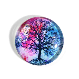 Cabujón Vidrio Domo Árbol de la Vida Diseño II a Elegir 25x6 mm | 1 unid.