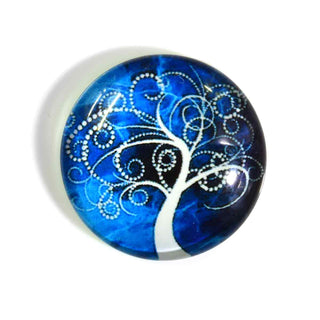 Cabujón Vidrio Domo Árbol de la Vida Diseño II a Elegir 25x6 mm | 1 unid.