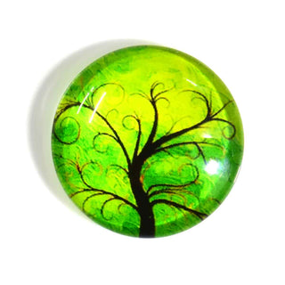 Cabujón Vidrio Domo Árbol de la Vida Diseño II a Elegir 25x6 mm | 1 unid.