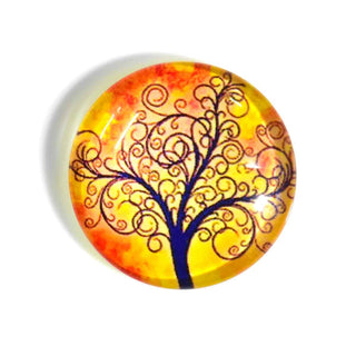 Cabujón Vidrio Domo Árbol de la Vida Diseño II a Elegir 25x6 mm | 1 unid.