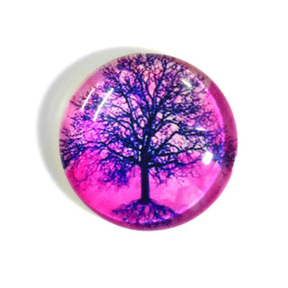 Cabujón Vidrio Domo Árbol de la Vida Diseño II a Elegir 25x6 mm | 1 unid.