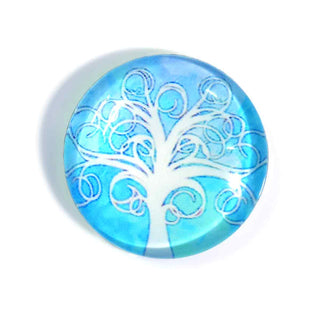 Cabujón Vidrio Domo Árbol de la Vida Diseño II a Elegir 25x6 mm | 1 unid.