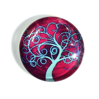 Cabujón Vidrio Domo Árbol de la Vida Diseño II a Elegir 25x6 mm | 1 unid.