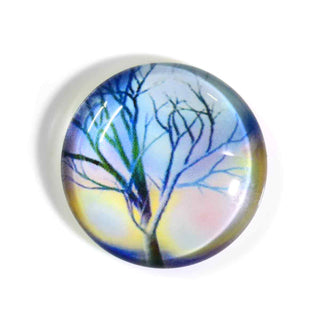 Cabujón Vidrio Domo Árbol de la Vida Diseño III a Elegir 25x6 mm | 1 unid.