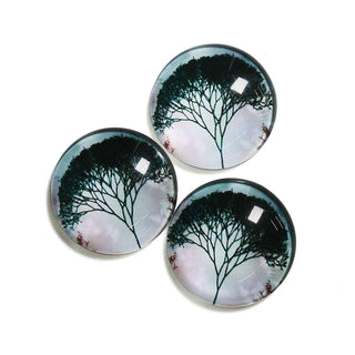 Cabujón Vidrio Domo Árbol de la Vida Diseño III a Elegir 25x6 mm | 1 unid.