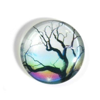 Cabujón Vidrio Domo Árbol de la Vida Diseño III a Elegir 25x6 mm | 1 unid.