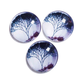 Cabujón Vidrio Domo Árbol de la Vida Diseño III a Elegir 25x6 mm | 1 unid.