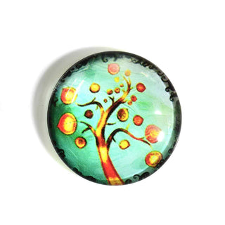 Cabujón Vidrio Domo Árbol de la Vida Diseño I Tamaños a Elegir | 1 unid.