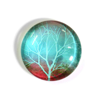 Cabujón Vidrio Domo Árbol de la Vida Diseño I Tamaños a Elegir | 1 unid.