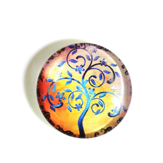 Cabujón Vidrio Domo Árbol de la Vida Diseño I Tamaños a Elegir | 1 unid.