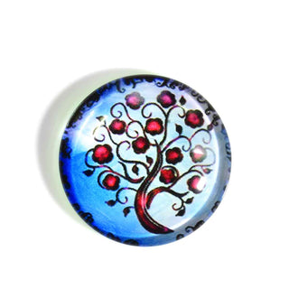 Cabujón Vidrio Domo Árbol de la Vida Diseño I Tamaños a Elegir | 1 unid.