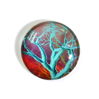 Cabujón Vidrio Domo Árbol de la Vida Diseño I Tamaños a Elegir | 1 unid.