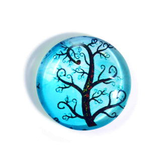 Cabujón Vidrio Domo Árbol de la Vida Diseño I Tamaños a Elegir | 1 unid.