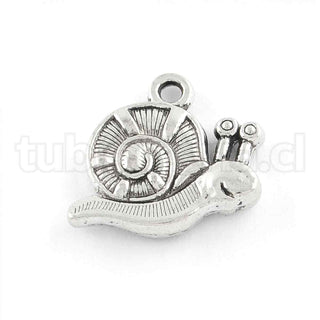 Colgante de aleación estilo tibetano, caracol, 16×16.5×3.5 mm.