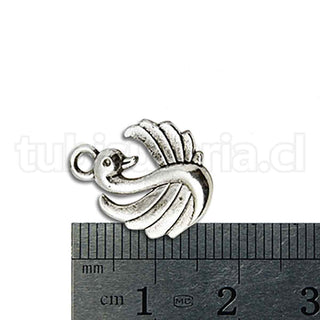 Colgantes de estilo tibetano, cisne, 17x13x3 mm.