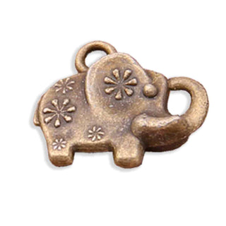 Dije Elefante Estilo Tibetano Tono Bronce Envejecido 15x13mm | 5 uds