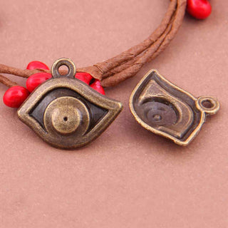 Colgante de aleación estilo tibetano, ojo, 22×19 mm.