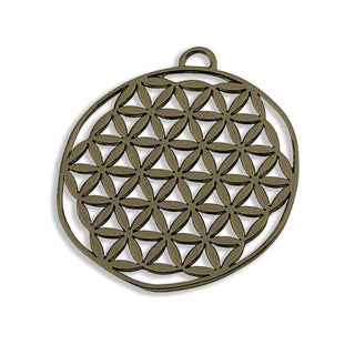 Maxi Dije Flor de la Vida Tono Bronce Envejecido 48.5x44x2mm | 1 ud