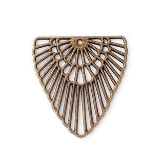 Maxi Dije Triángulo Boho Chic Tono Bronce Envejecido 42x40x1mm | 1 ud