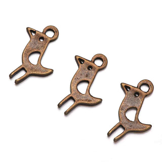 Dije Pájaro Estilo Tibetano Tono Bronce Envejecido 20x12x2mm | 10 uds