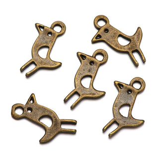 Dije Pájaro Estilo Tibetano Tono Bronce Envejecido 20x12x2mm | 10 uds