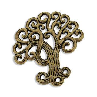 Dije Conector Árbol de la Vida Estilo Tibetano Tono Bronce Envejecido 28.5x27x2mm | 2 uds