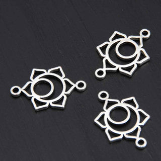 Conector enlace, selecciona entre los 7 chacras color plata envejecida,  20x14mm.
