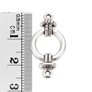 Enlaces de aleación, anillo, 25x13x4 mm.