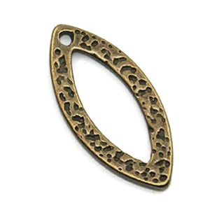 Dije Marquise Estilo Tibetano Tono Bronce Envejecido 25x11.5x1.8mm | 6 uds
