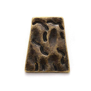 Dije Trapecio Estilo Tibetano Tono Bronce Envejecido 23x18x2mm | 4 uds