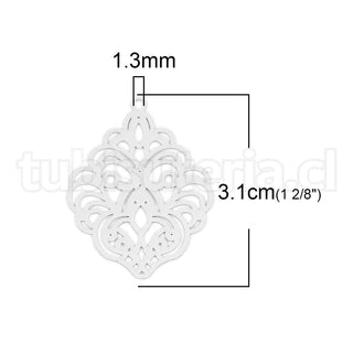 Filigranas de latón con chapado de larga duración, rombo, 2 tonos para elegir, 31x24mm.