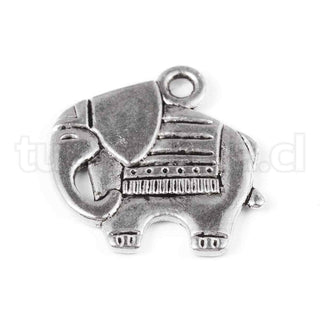 Colgante de aleación estilo tibetano, elefante, 18.5x19x1.8mm.