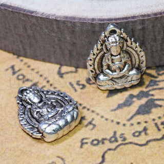 Colgante de aleación estilo tibetano, Avalokiteshvara, Kuan Yin, 16x12x4 mm.