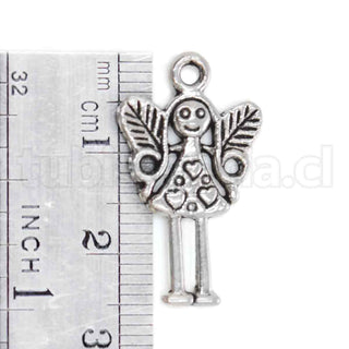 Colgante de aleación estilo tibetano, ángel, 25x15x2mm.