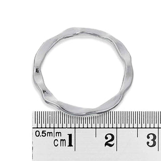 Anillas de enlace, anillo argentado de enlace, 24mm.